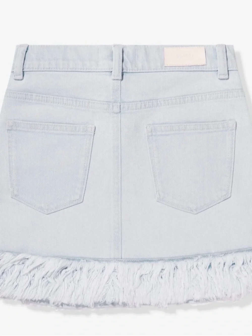 NWT DL1961 Girls Jenny Denim Fur Mini Skirt in Blue Size 6